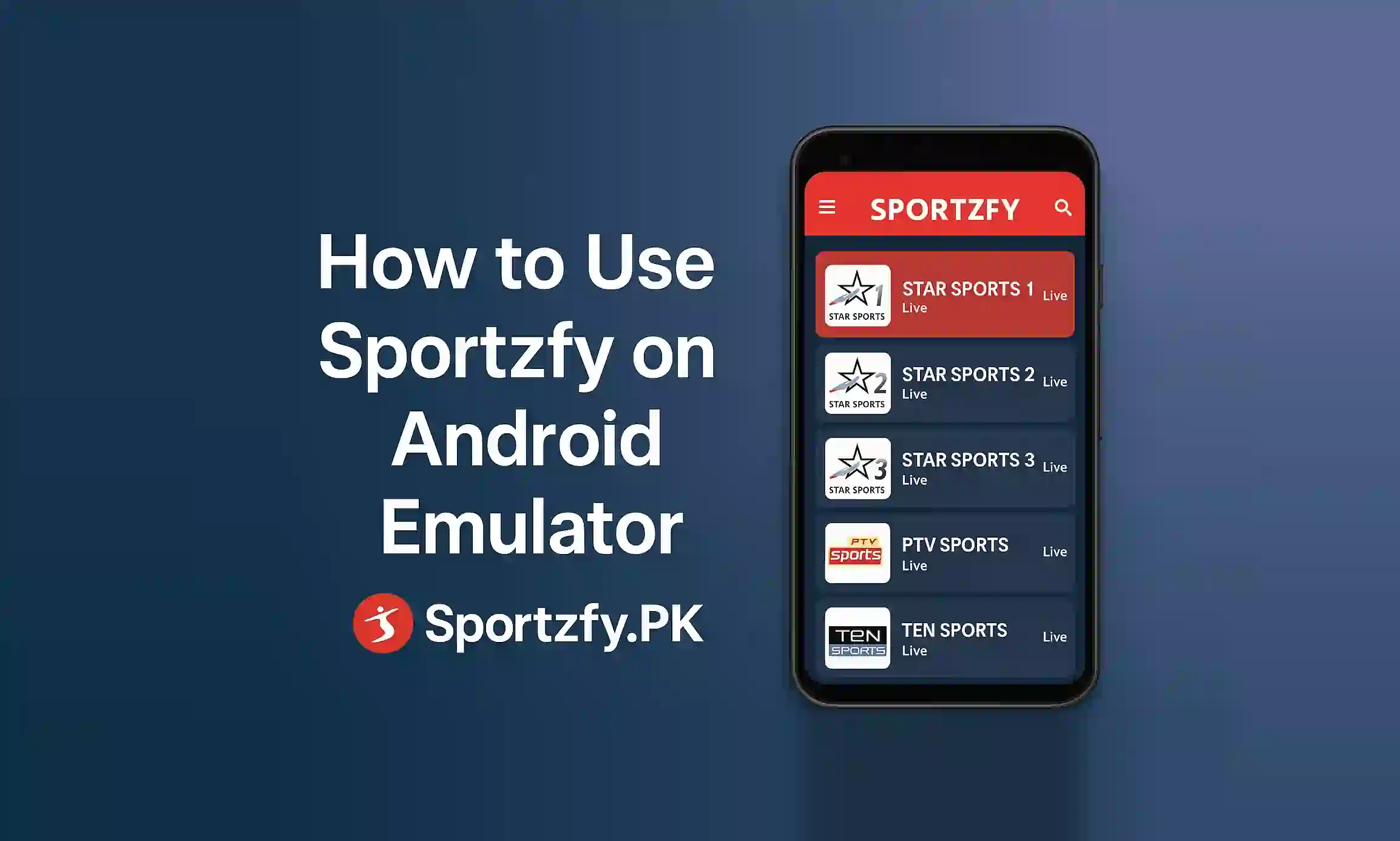 How to Use Sportzfy on Android Emulator